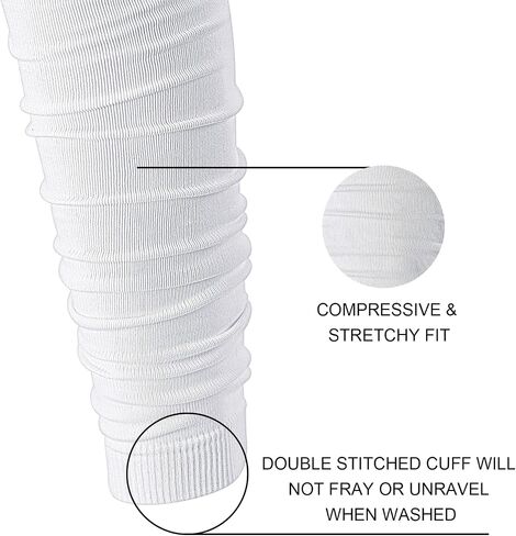 QEES Football Leg Sleeves For Men,Scrunch Football Sleeves, Leg Sleeve For Men Women Kids Boys Athletes.Football Accessories. in Saudi Arabia
