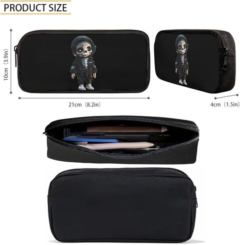 Bulopur 3 Pcs Funny Skull Skeleton Print School Bag Set, Kids Backpack Laptop Bookbags Insulated Lunch Bag Pencil Case Organizer for Middle School in Kuwait