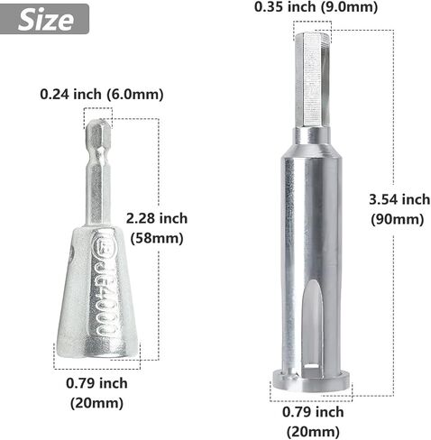 2PCS Wire Twisting Tools, 2-6 Way Wire Stripper and Twister Hex Shank Electrical Cable Wire Stripping Tool Spin Twisting Wire Connector Socket for Power Drill Drivers in Saudi Arabia
