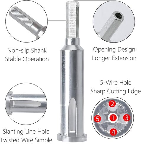 2PCS Wire Twisting Tools, 2-6 Way Wire Stripper and Twister Hex Shank Electrical Cable Wire Stripping Tool Spin Twisting Wire Connector Socket for Power Drill Drivers in Saudi Arabia
