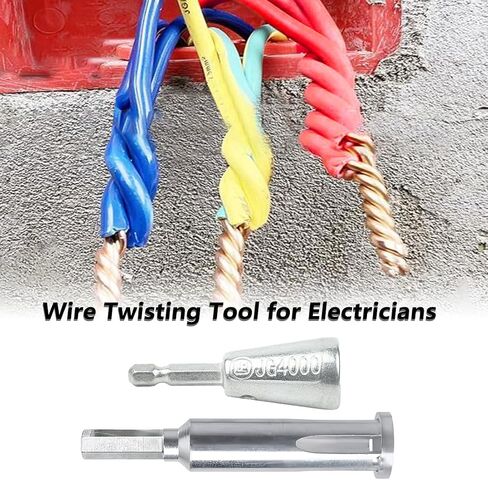 2PCS Wire Twisting Tools, 2-6 Way Wire Stripper and Twister Hex Shank Electrical Cable Wire Stripping Tool Spin Twisting Wire Connector Socket for Power Drill Drivers in Saudi Arabia
