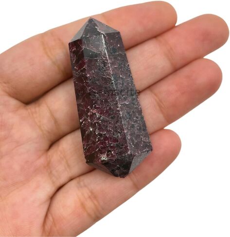 GEMSCITE Garnet Double Point Massage Wand Fashion Wicca Jewelry Gift Reiki Energy Healing Metaphysical in Saudi Arabia