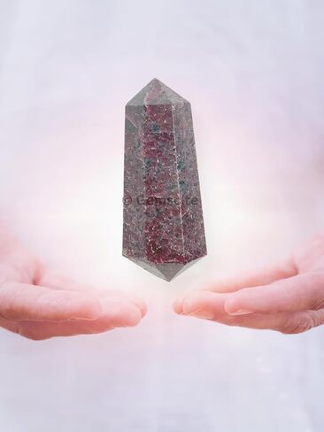 GEMSCITE Garnet Double Point Massage Wand Fashion Wicca Jewelry Gift Reiki Energy Healing Metaphysical in Saudi Arabia