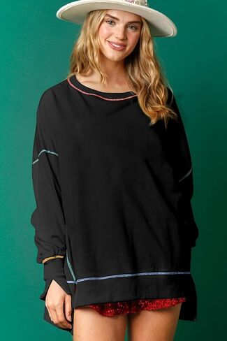 AlvaQ Plus Size Sweatshirt for Women Oversized Hoodie Fall Maple Leaf Print Pullover Hooded Tops Outfits L-4X in Saudi Arabia