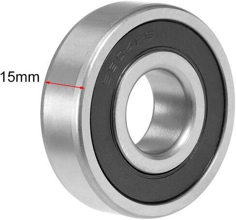 Uxcell 62/22-2RS محمل كروي ذو أخدود عميق 22x50x14mm محامل مزدوجة مختومة من الفولاذ الكروم in Kuwait