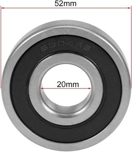 Uxcell 62/22-2RS محمل كروي ذو أخدود عميق 22x50x14mm محامل مزدوجة مختومة من الفولاذ الكروم in Kuwait