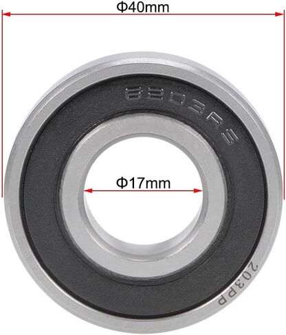 Uxcell 62/22-2RS محمل كروي ذو أخدود عميق 22x50x14mm محامل مزدوجة مختومة من الفولاذ الكروم in Kuwait