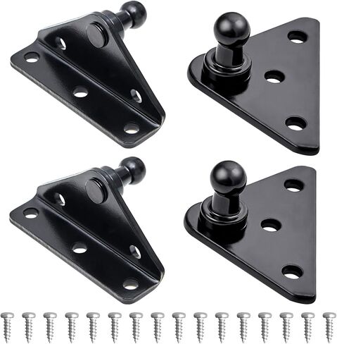 دعامة تثبيت على شكل كرة 10 مم، 4 قطع كرة سوداء لدعامات الغاز الربيعية للغاز تدعم دعامة الصدمات مع مسامير، عبوة من 4 قطع in Kuwait