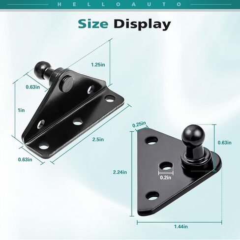دعامة تثبيت على شكل كرة 10 مم، 4 قطع كرة سوداء لدعامات الغاز الربيعية للغاز تدعم دعامة الصدمات مع مسامير، عبوة من 4 قطع in Kuwait