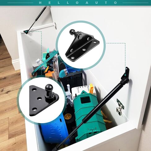 دعامة تثبيت على شكل كرة 10 مم، 4 قطع كرة سوداء لدعامات الغاز الربيعية للغاز تدعم دعامة الصدمات مع مسامير، عبوة من 4 قطع in Kuwait