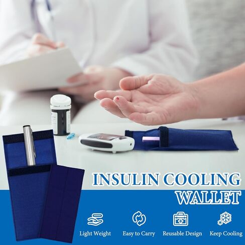4 Pcs Insulin Cooling Wallet Insulin Pen Insulated Pouch Diabetic Supplies Travel Medicine Kit Keep Medicine Cool in Saudi Arabia