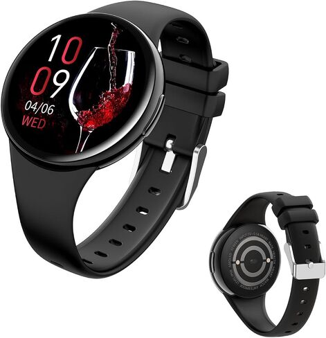 Mini Smartwatch for Women, 1.04'' AMOLED Fitness Tracker Watch with Heart Rate Monitor/Sleep Monitor, IP68 Waterproof 100+Sports Mode Activity Tracker, Necklace Smartwatch Support Android/iOS in Saudi Arabia