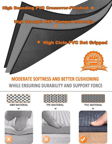 anngrowy Extre-Large Exercise Mat 8'x5'x7mm Gym Mat for Home Workout Equipment Flooring Mat Non-Slip Large Rubber Yoga Mat for Fitness, Weightlift, Cardio, Jump Rope, Plyo, MMA, Treadmill, Stretch in Saudi Arabia