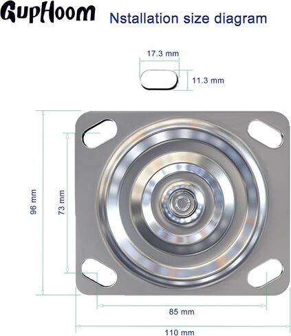 Heavy Duty Fixed Industrial Plate 3Inch Rubber Casters, No Noise Wheels Set of 2 for Cart, Furniture in Saudi Arabia