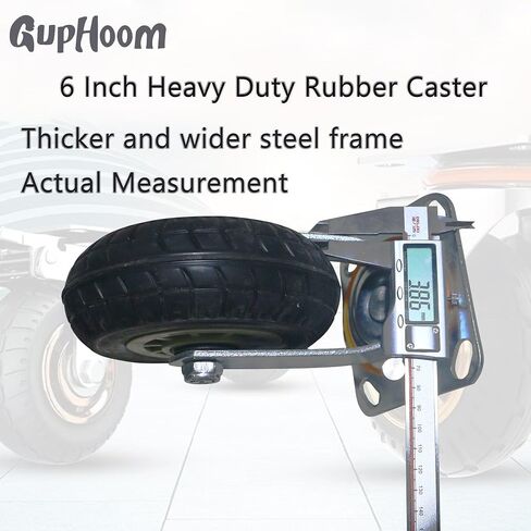 Heavy Duty Fixed Industrial Plate 3Inch Rubber Casters, No Noise Wheels Set of 2 for Cart, Furniture in Saudi Arabia