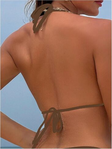 Women's 2 Piece Bikini Set Floral Boho Halter Triangle Bathing Suit Tie Side Cheeky Swimsuit in Saudi Arabia