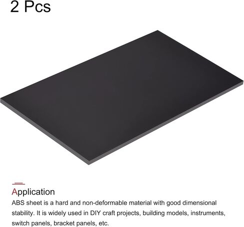 ورقة بلاستيك ABS بيضاء من MECCANIXITY مقاس 10x8x0.04 بوصة لنموذج البناء، والحرف اليدوية، واللوحة، حزمة من 2 in Saudi Arabia