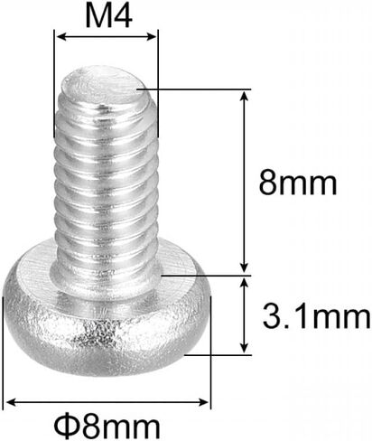 براغي آلة أمان توركس M2.5x6mm من uxcell، 10 قطع 316 من الفولاذ المقاوم للصدأ برأس مقلاة مقاومة للعبث ومسامير تثبيت in Saudi Arabia
