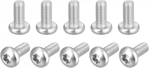 براغي آلة أمان توركس M2.5x6mm من uxcell، 10 قطع 316 من الفولاذ المقاوم للصدأ برأس مقلاة مقاومة للعبث ومسامير تثبيت in Saudi Arabia