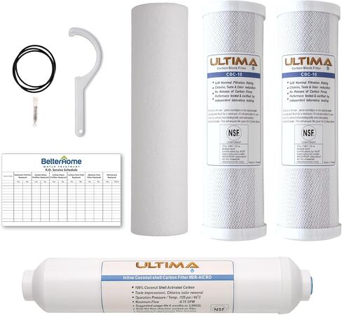 5-Stage Ultima Uinversal Under Sink Water Filter System Replacement Cartridges with 1/4-Inch NPT Post Carbon Filter Kit (Without Membrane) in Saudi Arabia