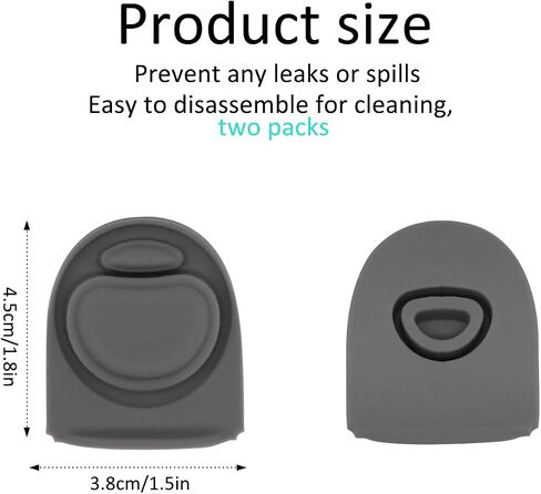 Dohia Replacement Stopper for Owala Free Sip Silicone Anti-Spill Lid Stopper BPA-Free Seal Silicone Plug Accessories Compatible with Owala Freesip D2-SPGJS (2, Black, Standard) in Saudi Arabia