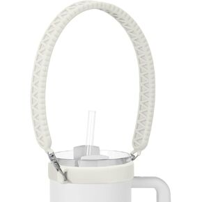 Water Bottle Handle Strap, with Metal Clasp Flexible Silicone Water Bottle Lanyard Sling Attachment Handle Carrier Grip Holder Accessories for Bottles 8-40 oz (Green)