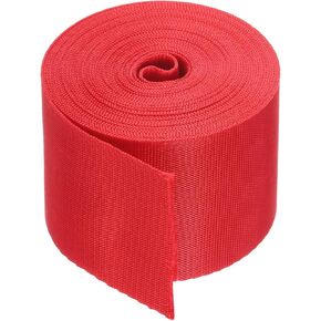 MECCANIXITY Flat Nylon Webbing Strap 2 Inch 5 Yards Polypropylene Webbing Silver for Backpack, Luggage-Rack, Outdoor Climbing, DIY Craft