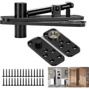 Hidden Door Hinge, Stainless Steel Hidden Hinges 573LB Load-Bearing for Doors, Heavy Duty Pivot Door Hardware Swinging Pivot Hinge 360° Rotation Invisible Hidden Door Bookcase (1pcs)