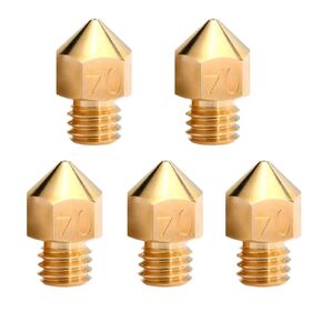 MK8 Nozzle 0.4mm,Ender 3 V2 Plated Copper Nozzle for 3D Printer Hotend Ender 3/Pro/V2/Max/Ender 5/Plus/CR-10/10S/S4/CR-6SE/Ender 3 S1/Ender 3 Neo/Neptune 3 Series Extruder Nozzles.(2pcs)