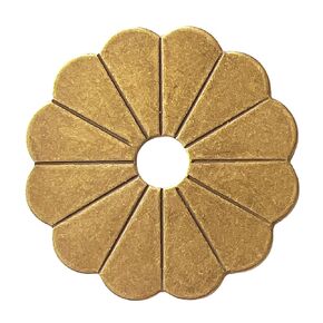 Tiazza 10Pcs Brass Backplate Washers Classical Furniture Decoration Gasket Brass Hardware Accessories (Brass)