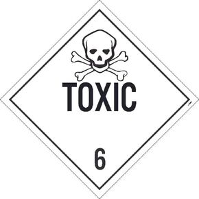 NMC DL87TB Toxic 6 Dot Placard Sign