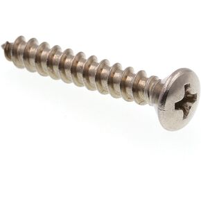 Prime-Line 9023236 Sheet Metal Screw, Self-Tapping, Oval Head Phillips, #10 X 1-1/4 in, Grade 18-8 Stainless Steel, Pack of 100