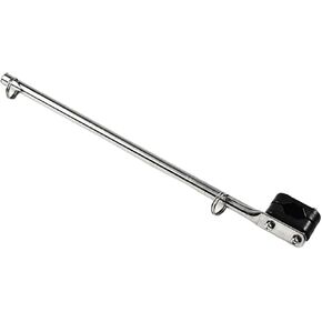 MARINE CITY Stainless Steel Rail Mounted Flag Staff - Compatible with 7/8 Inches to 1 Inch Tube - Ideal for Marines, Boats, Yachts