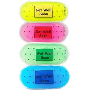 Gel Ice Packs for Injuries Hot & Cold Ice Packs Reusable Gel Bead Ice Pack Cold Compress for Pain Relief Child Ice Packs（4Pcs）