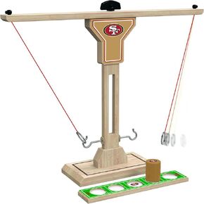 Wild Sports NFL Wooden Ring Swing Battle - Head-to-Head Ring Toss Hook & Ring Game for NFL Fans