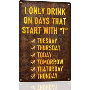 Man Cave Sign Beer Tin Metal Signs Man Cave Decor - DAGUI Bar Sign 12 × 8 Inch Tin Signage with "BEER LIMIT 24" - Vintage Metal Signs for Garage Home, Waterproof, UV-Protected, Durable Ink