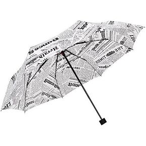Vanki Trval Protection Outdoor Sports Camping Rain Umbrella Lightweight Umbrella,Black Newspaper