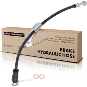 A-Premium Front Driver Brake Hydraulic Hose Compatible with Select Chevy, Pontiac, Saturn and Suzuki Models - Captiva Sport 2012-2013, Equinox/Torrent/XL-7 2007-2009, Vue 2008-2010 - Replace# 20789412