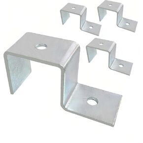 Steel Utility Trailer Stake Pocket Brackets 6Packs 2"(50mm) Wing Shape Fitting Strut Connector Brackets for Strut Channel Crib Support Bracket Tube Pipe Clamp Ideal for Fastening