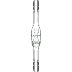 Glass Check Valve, Borosilicate Glass Check Valve with Dual 8 mm OD Hose Connections