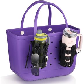 OUTXE 2 Pack Bogg Bag Cup Holder, Bogg Bag Accessories Drink Holder Attachment, Adjustable Large Cup Holder Compatible with Original/XL Bogg Bag & Simple Modern Tote, 40 oz Water Bottle Accessories