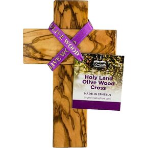 Logos Trading Post Holy Land 6.5" Genuine Olive Wood Wall Cross