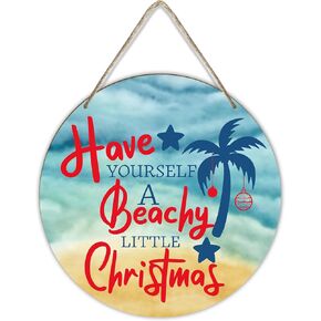Merry Christmas Hanging Wood Sign, 8" Farmhouse Wall Snowflake Leopard Print Tree Round Christmas Printed Wooden Door Plaque, Home Decor Housewarming Xmas Outdoor Indoor Artwork Winter Gift -10