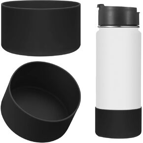 Linkidea Water Bottle Boot Compatible with Iron °Flask Wide Mouth 32oz/40oz, Narrow Mouth 32oz, Silicone Bottle Bottom Sleeve Cover Protector, Bottle Bumper (2 Pack)
