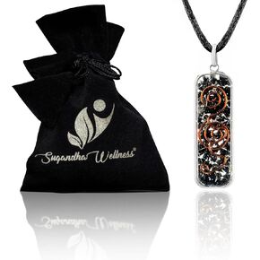Black Tourmaline Double Spiral Orgonite Healing Necklace - Powerful Protection, Grounding & Balance