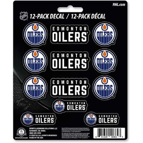 FANMATS 30796 Edmonton Oilers 12 Count Mini Decal Sticker Pack