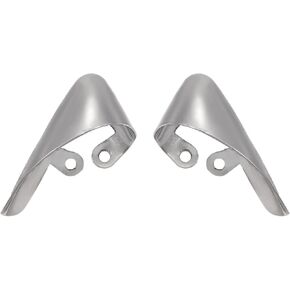 HARFINGTON 1pair Metal Shoes Pointed Protector 1.26"x0.67"x0.51" Women Solid Toe Tip Cap Cover Elegant for High Heel Repair Decoration Protection, Silver Tone