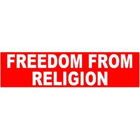 EvolveFISH Freedom from Religion Bumper Sticker - [11" x 3"]
