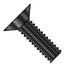 4-40X5/16 Phillips Flat 100 Degree Machine Screw Fully Threaded Black Oxide, 100 PCS 0405MP1SSBK