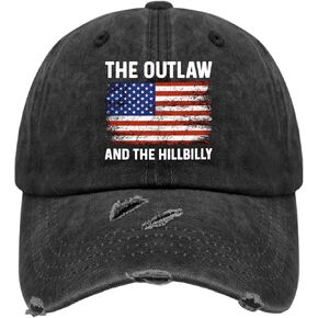 Outlaw Hillbilly 2024 Flag Hat Trucker Hat Men Vintage Mesh Cap for Summer